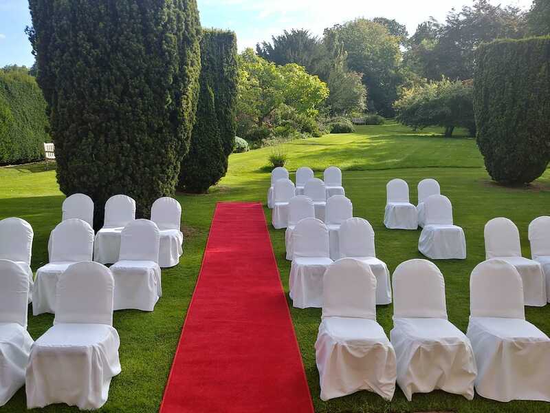 Layout for ceremony in The East Garden